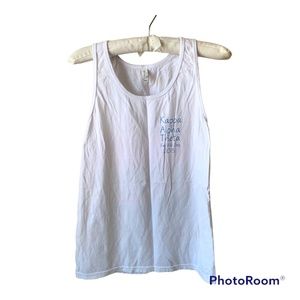 Kappa Alpha Theta Bid Day Tank Top  White Pink Green Blue Neon Size Small